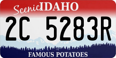 ID license plate 2C5283R