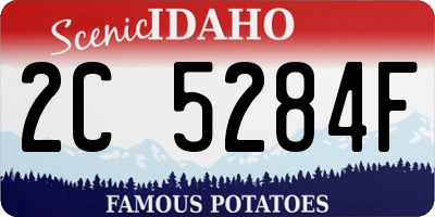 ID license plate 2C5284F