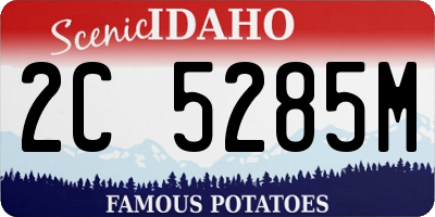 ID license plate 2C5285M