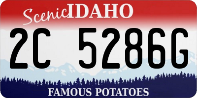 ID license plate 2C5286G
