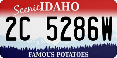 ID license plate 2C5286W