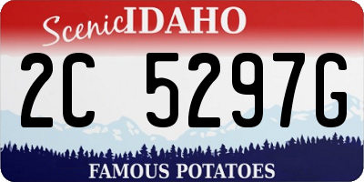 ID license plate 2C5297G