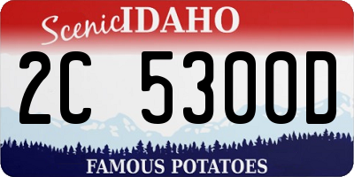 ID license plate 2C5300D