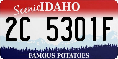 ID license plate 2C5301F