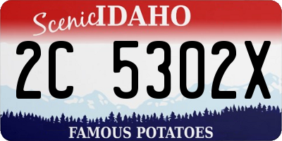 ID license plate 2C5302X