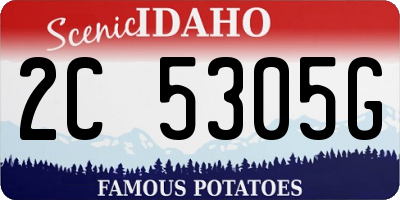 ID license plate 2C5305G