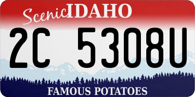 ID license plate 2C5308U
