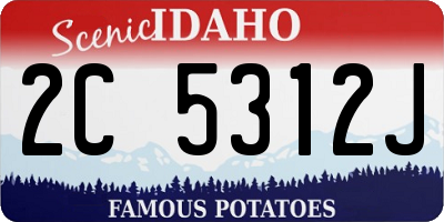 ID license plate 2C5312J