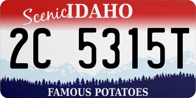 ID license plate 2C5315T
