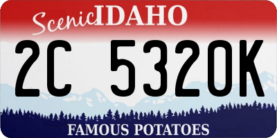 ID license plate 2C5320K