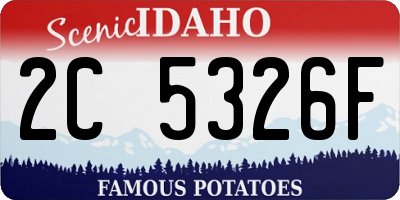ID license plate 2C5326F