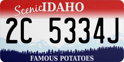 ID license plate 2C5334J