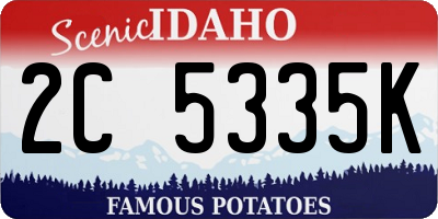ID license plate 2C5335K
