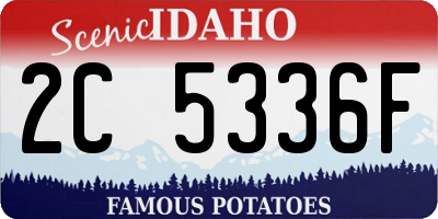 ID license plate 2C5336F