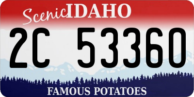 ID license plate 2C5336O