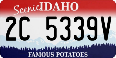 ID license plate 2C5339V
