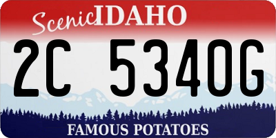 ID license plate 2C5340G