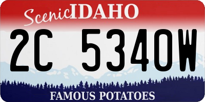 ID license plate 2C5340W