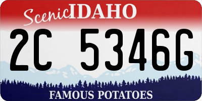 ID license plate 2C5346G