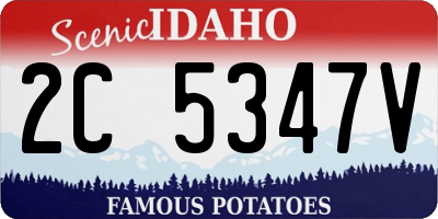 ID license plate 2C5347V