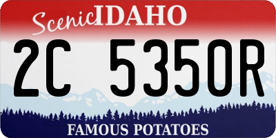 ID license plate 2C5350R