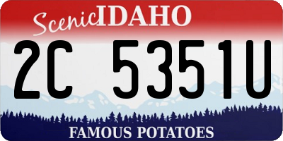 ID license plate 2C5351U