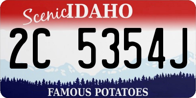 ID license plate 2C5354J