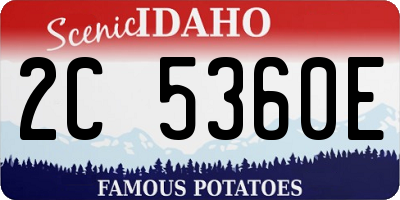 ID license plate 2C5360E