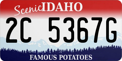 ID license plate 2C5367G