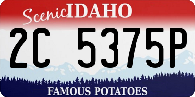 ID license plate 2C5375P