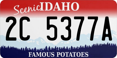 ID license plate 2C5377A