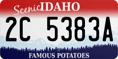ID license plate 2C5383A