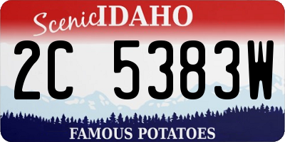 ID license plate 2C5383W