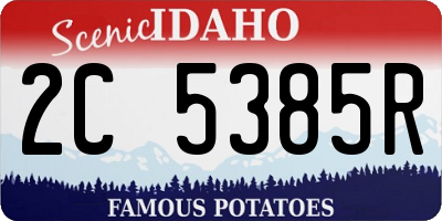 ID license plate 2C5385R