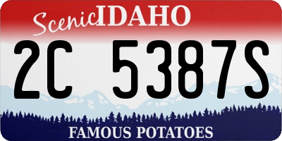 ID license plate 2C5387S