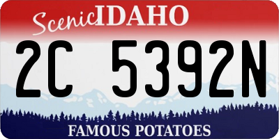 ID license plate 2C5392N