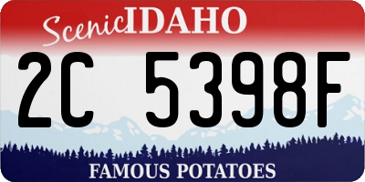 ID license plate 2C5398F