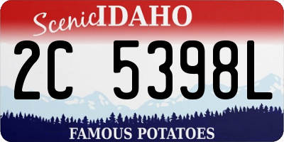 ID license plate 2C5398L