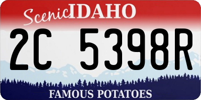 ID license plate 2C5398R