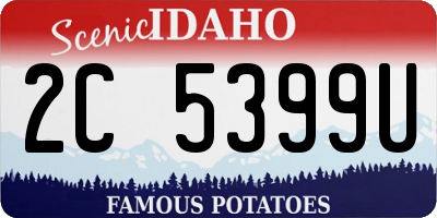 ID license plate 2C5399U