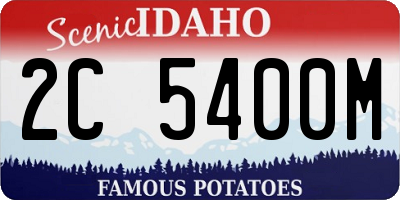 ID license plate 2C5400M