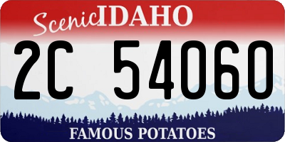 ID license plate 2C5406O