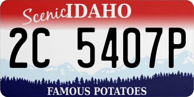 ID license plate 2C5407P