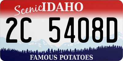 ID license plate 2C5408D