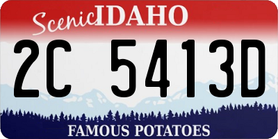 ID license plate 2C5413D