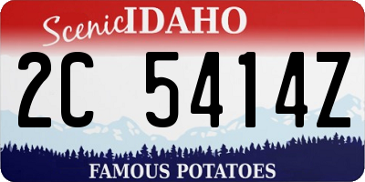 ID license plate 2C5414Z