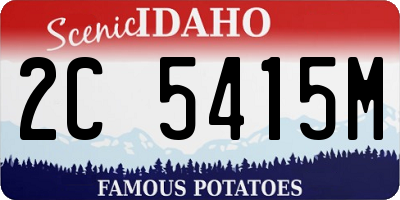 ID license plate 2C5415M