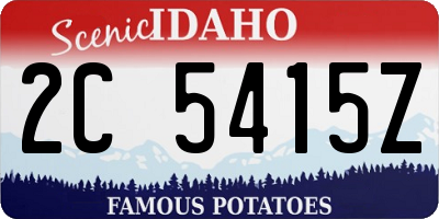 ID license plate 2C5415Z