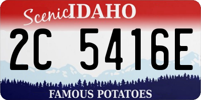 ID license plate 2C5416E