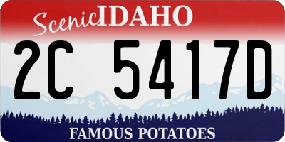 ID license plate 2C5417D